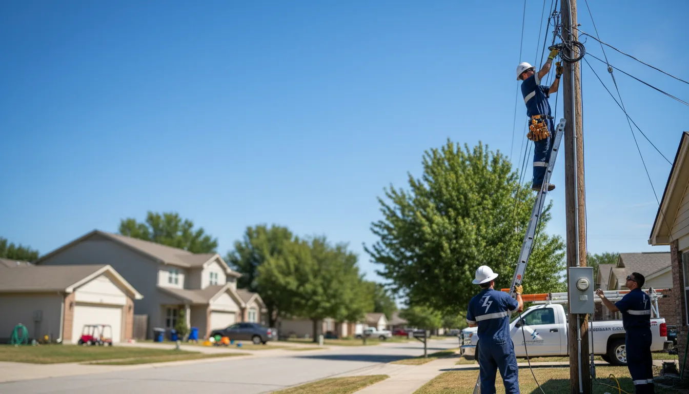 Residential electrician providing installation services in Goodman, WI
